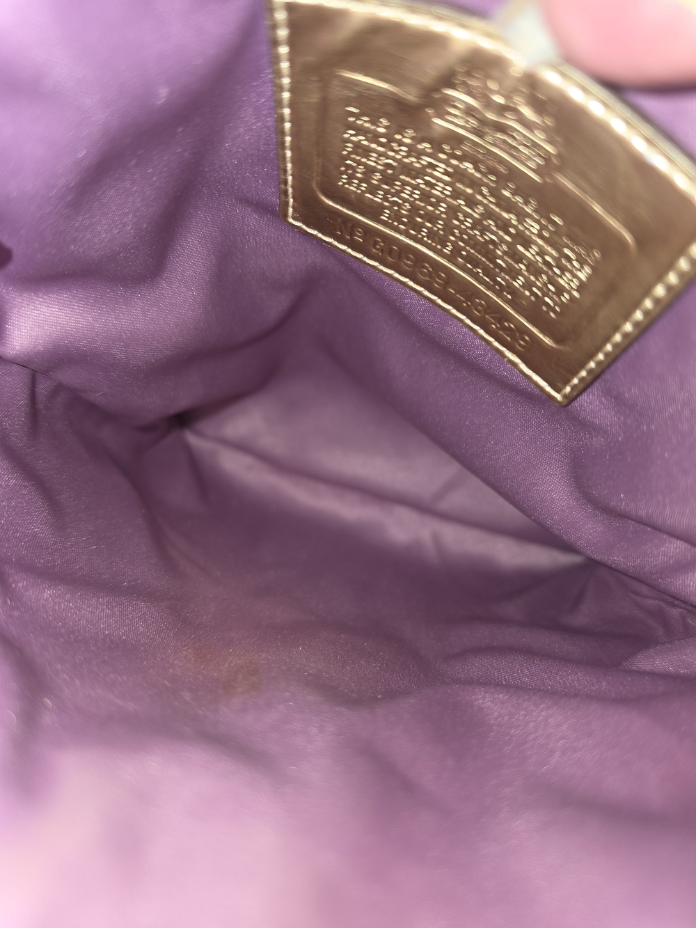 COACH Purple Leather Crossbody Bag - Picture 5 of 6
